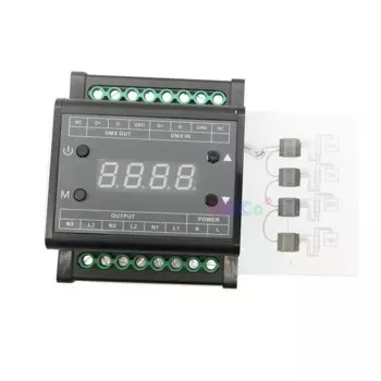 DMX302 Высоковольтный DMX Симисторный светодиодный диммер Яркость Светодиодная панель Контроллер освещения AC110V 220V 50 Гц/60 Гц Выход 3CH 1A/CH