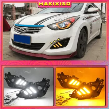 Дневные ходовые огни для Hyundai Elantra 2012-2016, светодиодсветодиодный Автомобильные дневные ходовые огни, водонепроницаемые сигнальные лампы