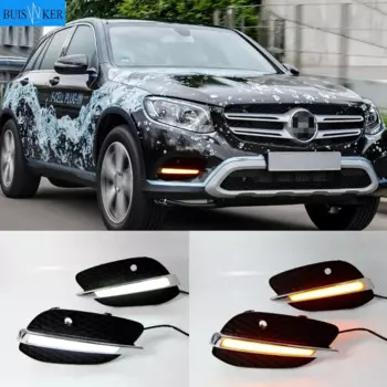 Дневные ходовые огни для Mercedes Benz GLC X205 2015 2016 светодиодный 2 шт.