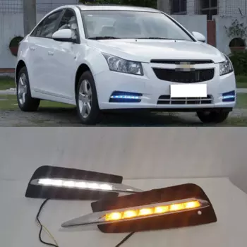 Дневные ходовые огни, светодиодсветодиодный, 2 шт., с указателем поворота, для chevrolet cruze 2009, 2010, 2011, 2012, 2013, 2014