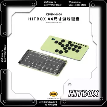 DOIO KBGM-H06 PRO HITBOX игровая клавиатура из алюминиевого сплава, портативный аркадный джойстик формата А4, PS5, PS4, переключатель Steam, настройка Tekken, подарки для ПК