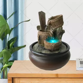 Домашний Каскадный маленький настольный водяной фонтан Zen 3-Tier для стола, стола, дома, офиса, спальни, дома, релаксации, гостиной