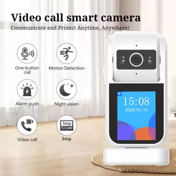 Домашняя камера видеонаблюдения, 3 Мп, Wi-Fi, 360 дюйма, экран 2,8 дюйма