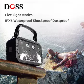 DOSS Traveler Bluetooth-Колонка, водонепроницаемая уличная IPX6, портативная звуковая коробка, стереофоническая и басовая музыкальная звуковая коробка мощностью 20 Вт, настоящие беспроводные Bluetooth-динамики