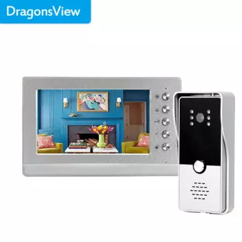 Dragonsview 7-дюймовый проводной видеодомофон, внутренний монитор, домофон для разблокировки