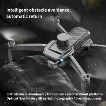 Дрон GPS бесщеточный мотор 4K HD Профессиональный Квадрокоптер FPV с 2-осевым гиростабилизатором 360 ° обход препятствий Радиоуправляемый Дрон