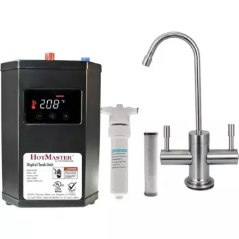 DT1F2051-07 современный 10 дюймов. Кран горячей и холодной воды с HotMaster DigiHot цифровой резервуар системы водяного диспенсера