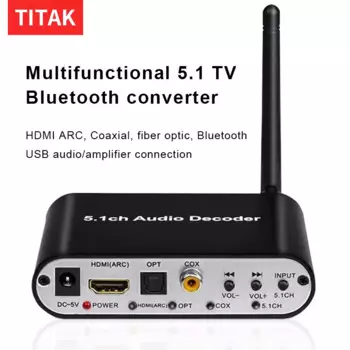 Dts Ac3 5,1 преобразователь аудиодекодера HDMI-совместимый экстрактор ARC SPDIF коаксиальный Оптический USB плеер Bluetooth DAC DTS AC3 FLAC