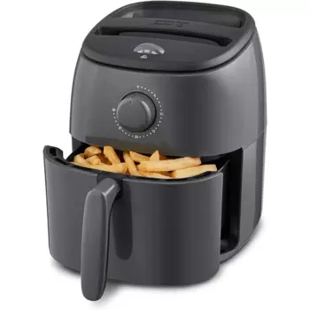 Духовка для фритюрницы, 2,6 Qt., Компактная фритюрница для более здорового питания за считанные минуты, идеально подходит для небольших помещений, автоматическое отключение, фритюрница