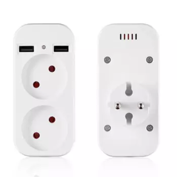 Двойная европейская розетка с USB