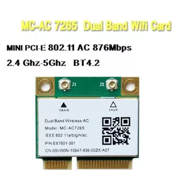 Двойная мини-карта памяти с Wi-Fi для 7265 AC 802.11ac 2x 2 WIFI + BT4.2
