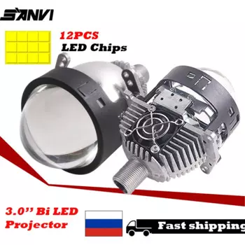 Двойная проекционная линза SANVI 3,0 дюйма для автомобильных фар для Hella 3r G5, автомобильный проектор H4 H7 H11 9005, автомобильные аксессуары