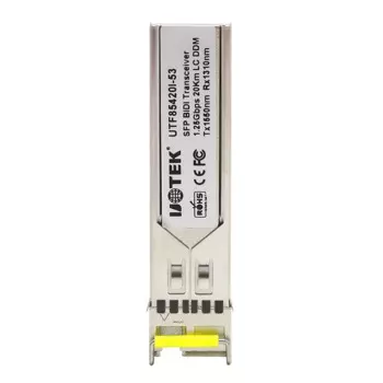 Двухнаправленный модуль трансивера UOTEK 1000M SFP, 20 км, 1,25 Гб/с, горячее подключение LC DDM UTF85420I-53