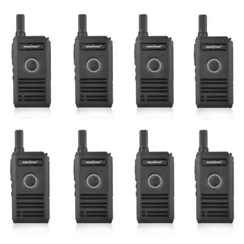 Двухсторонняя радиостанция SOCOTRAN, 8 шт./лот, SC-600 UHF, 400-470 МГц, двойная PTT, ультратонкая рация для дыхания, световой дизайн
