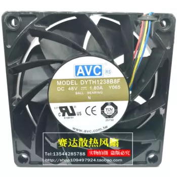DYTH1238B8F 12038 48V1.80A высокомощный сварочный аппарат, металлический охлаждающий вентилятор