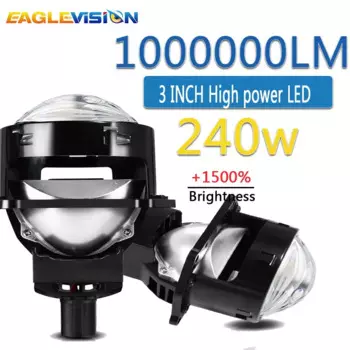 EAGLEVISION 3-дюймовый бипроектор, автомобильная фара, 240 Вт, светодиодный маяк для автомобильных диодных фар, автомобильные аксессуары
