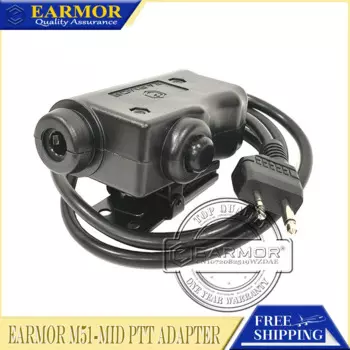 EARMOR M51 PTT Тактический адаптер для телефона Kenwood для нескольких разъемов телефонная вилка 3,5 мм AUX