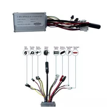 Ebike 36V48V 6-FET 15A 250W JN контроллер с двойной стандартной проволокой SM Plug 6 Mosfet для электрического велосипеда 250W Motor JN Series Part
