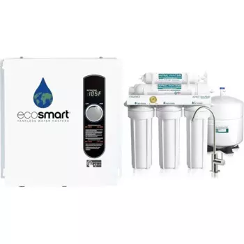 EcoSmart ECO 27 безрезервуарный водонагреватель, электрический, 27-kw-количественty1, 17x17x3,5 и системы водоснабжения АТЭС ROES-50 серия Essence Top Tier5