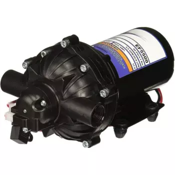 EF5500-BOX Диафрагменный насос 5,5 галлонов в минуту, 12 В-1/2, соединение FNPT, 5,5 галлонов в минуту, черный