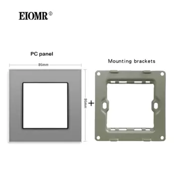 EIOMR A6 серый настенный выключатель с розеткой