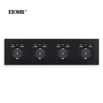 EIOMR Европейская настенная розетка с USB