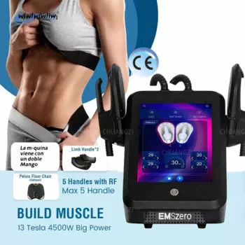 Emszero machinery 15 Tesla Professional 6500w NEO Body фигура для похудения Nova Rf мини-мышечная Магнитная стимуляция, Hiemt Pro 2024