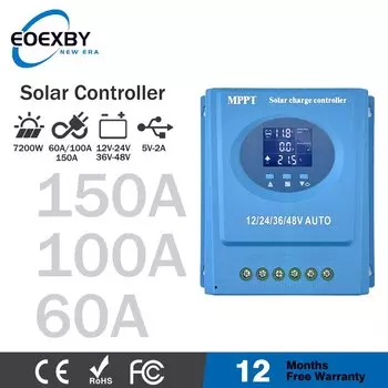 EOEXBY MPPT Солнечный контроллер заряда 150A 12V-48V