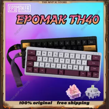 EPOMAKER TH40 Механическая клавиатура по индивидуальному заказу с возможностью горячей замены DIY HIFI-переключатель VIA Драйвер три режима 40% раскладка МИНИ-клавиатура 2,4 г Подарочный ПК