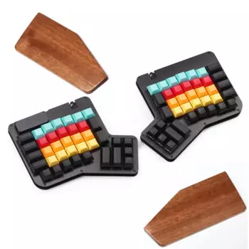 Ergodox ручная работа буковая ореховая клавиатура из массива дерева подставка под запястье защита ладони