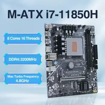 ERYING игровая материнская плата для настольного ПК со встроенным процессором Core Interpose Kit i7 11850H 2,5 ГГц 8C16T DDR4 Компьютерный комплект в сборе
