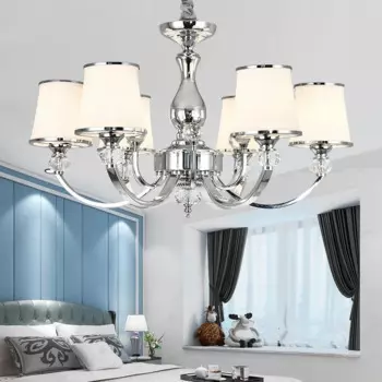 Люстра Fei Guang Lighting ZG8001 золотая/серебряная хрустальная