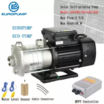 EUROPUMP солнечный насос из нержавеющей стали 48V DC солнечный Land насос усилитель давления поверхности Bomba модель (EPCPW5/38-d48/500)