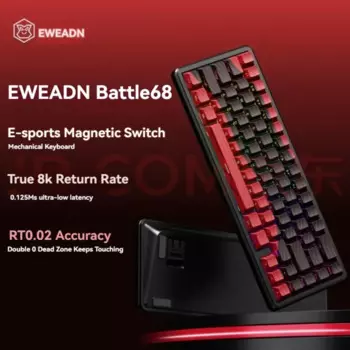 EWEADN BATTLE68 Механическая клавиатура 8K Скорость опрокидывания 0,125 мс Задержка 0,02 мм RT DKS Пользовательский 68-клавишный магнитный переключатель Игровая клавиатура