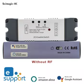 eWeLink WiFi Умный переключатель открывания гаражных ворот Контроллер откатных ворот 12 В 24 В 220 В Толчинг / Самоблокировка для Alexa Google Home