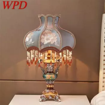 Европейская настольная лампа WPD, роскошная гостиная, спальня, кабинет, вилла, гостиницы, Искусство ретро, прикроватный столик