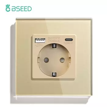 Электрическая розетка BSEED с USB Type-C 16А
