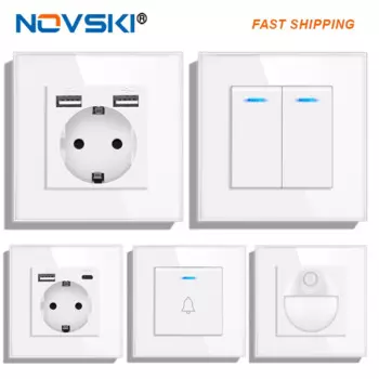 Розетка настенная NOVSKI с 4 USB портами