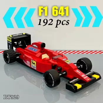 F1 641 MOC-63254 Простой конструктор гоночный маленький подарок кулон игрушечный автомобиль