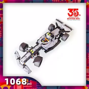 F1 строительные блоки автомобильный моторный комплект f1 moc, конструкторы f1 2023, автомобили f1, строительные блоки, конструкторы f1, гоночный автомобиль, игрушки, Гоночная машина