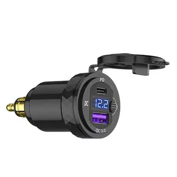 F900R RNINET Quick Charge 3.0, двойная розетка для зарядного устройства USB, адаптер питания типа C для BMW R1200GS R1250GS F800GS K1600GTL R1200RT