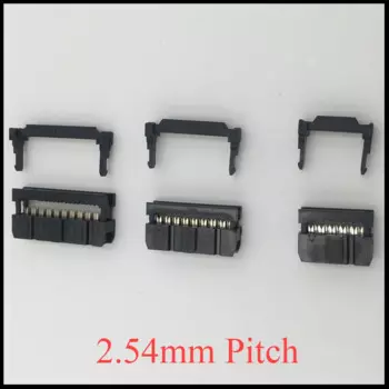 FC 40P 50P 64 P 40 50 64 булавки 2,54 мм Шаг двухрядные пространство ISP IDC JTAG коннектор плоского кабеля наружный коллектор Рог гнездо коробка