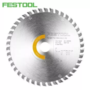 FESTOOL Пильный диск по дереву HW 160x1,8x20 WD42