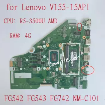 FG542, FG543, FG742, материнская плата для Lenovo NM-C101, материнская плата для ноутбука 81V5, Процессор: RAM:4G FRU:5B20S42656 5B20S42657