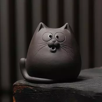 Фигурки кошки из фиолетовой глины LIZAOTAO