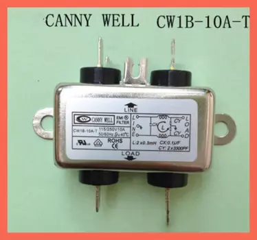 Фильтр электроники EMI, источник питания, фильтр Canny well emi, однофазный 110-250 В, 10 А