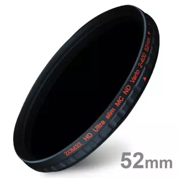 Фильтр Zomei 52 мм PRO Slim HD ND2-400 ND2 до ND400 нейтральной плотности переменный MC ND фильтр для камеры Canon NIkon Sony 52 мм