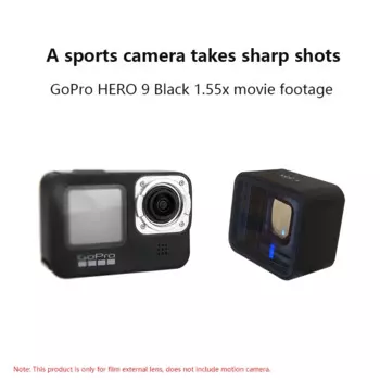 Фильтры для спортивной камеры GoPro 9, объектив «рыбий глаз», 1,55X, анаморфный широкоэкранный кинообъектив HERO 9, черный, аксессуары для экшн-камеры