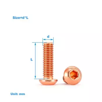 Фиолетовые медные винты M2-M8