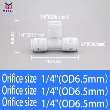 Фитинг для системы обратного осмоса POM 1/4" 3/8" 1/2"